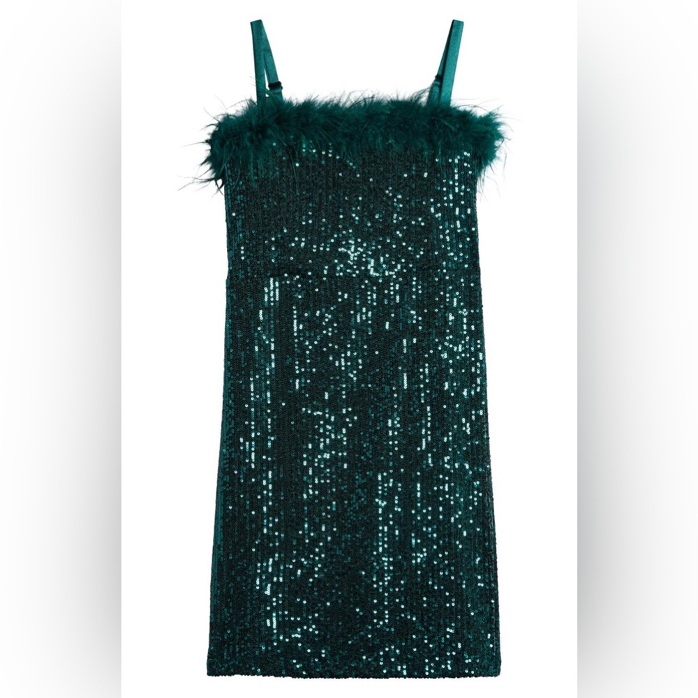 Nickie Lew Elegant Green Sequin Midi Dress - size 14  - NWT